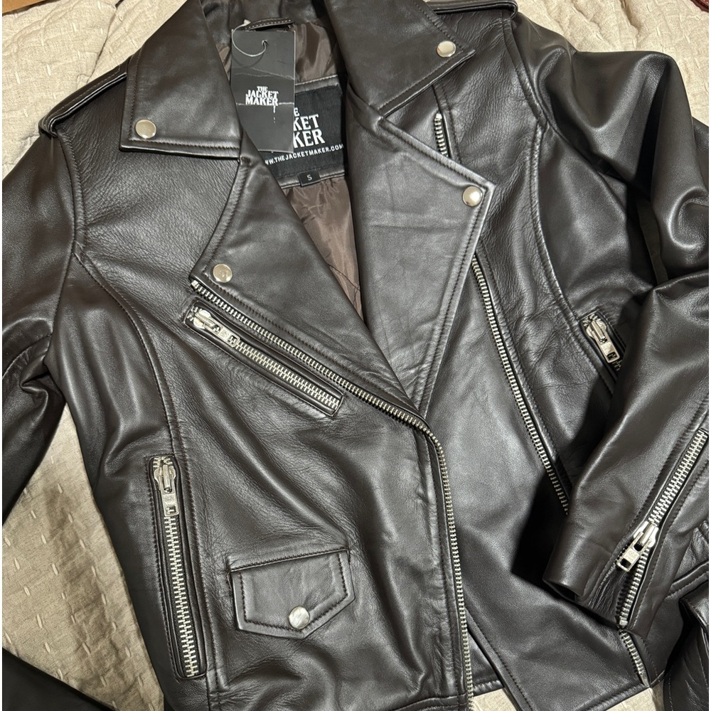 Espresso brown Leather Jacket